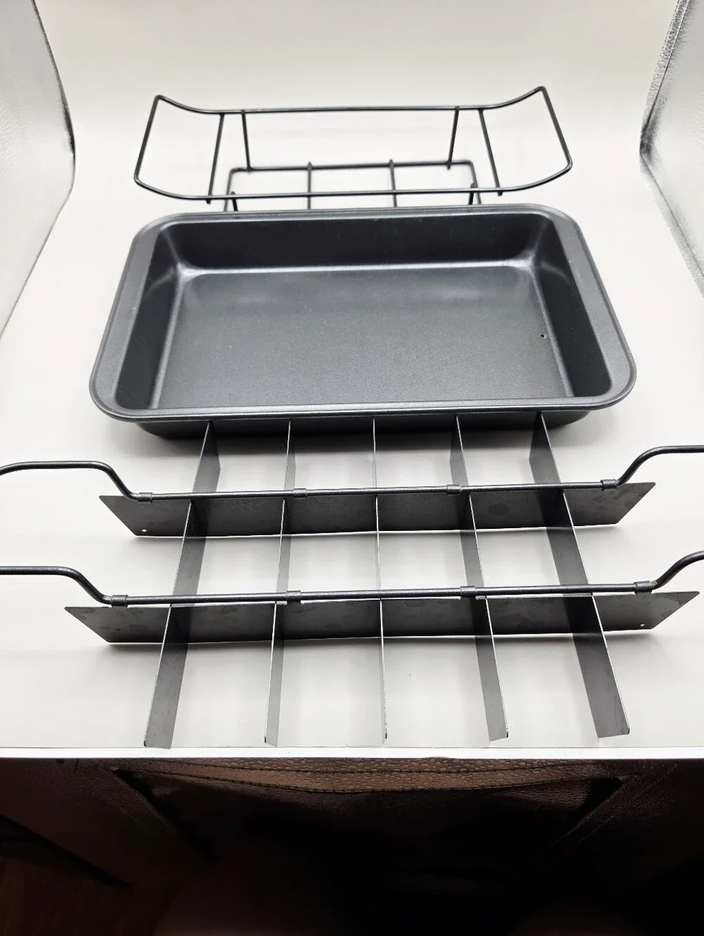 Brownie Cake Pan, 4 Piece Set with Divider